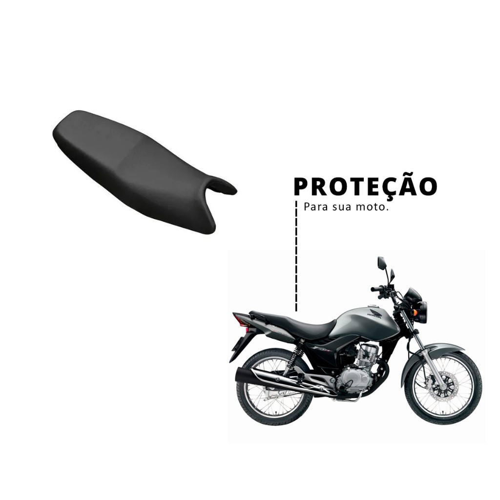 Capa de Banco Motocicleta Honda Titan 150 Fan 150 2009 A 2013 - Imagem 5