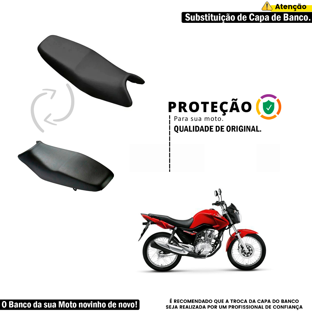 Capa de Banco Motocicleta Honda Titan 150 Cg 2004 A 2008 - Imagem 6