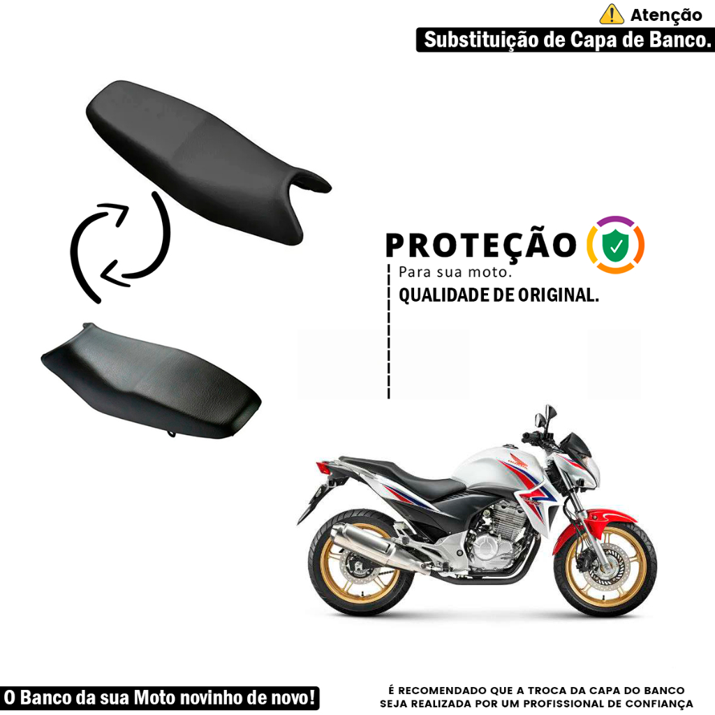 Capa de Banco Motocicleta Honda Cbr300 - 2009 a 2015 - Imagem 5