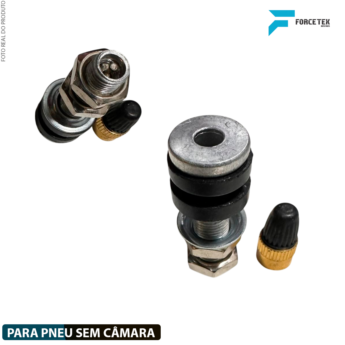 20 Unid Válvulas Metálicas Roda Liga Pneus Sem Câmara - Motocicletas - Imagem 6